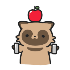 Moving Tanuki Sticker6