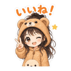 Teddy Bear Onesie Girl Daily Stickers