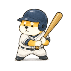 Baseball Shiba's Daily Life Stickers