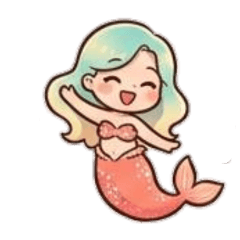 [No text]Cute mermaid