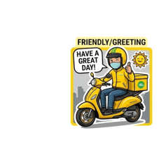 Delivery riders are welcome.