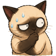 Cute Siamese cat emojis