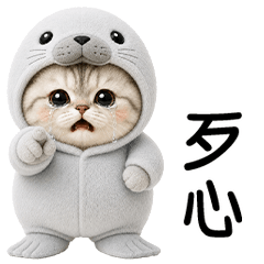 Chubby cute cat in Seal outfit [TW]
