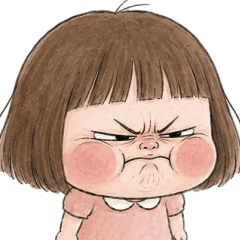 Cute Orange Tantrum Big Stickers