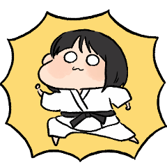 JUDO girl sticker