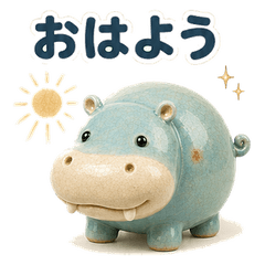 Pottery Hippo Daily Stickers