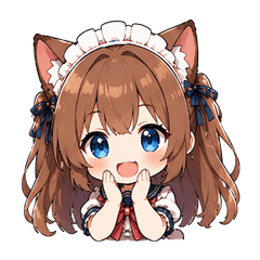 Nekomimi Maid Stickers 3