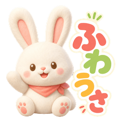 ふわふわうさぎのやさしい挨拶