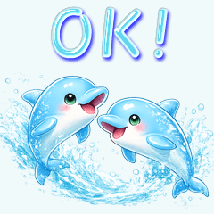 Cheerful Dolphin Stickers for Everyday