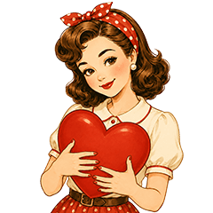 Adult Cute Retro Girl Stickers