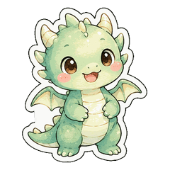 Cute Baby Dragon  Stickers