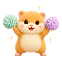 Fluffy Baby Hamster Daily Stickers