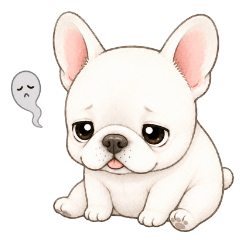 White French Bulldog Feelings Stickers