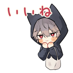 Black Cat Hoodie Boy Date Stickers