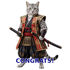 Real Samurai Cat Easy English