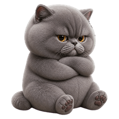 Gray Chubby Cat Big Head(TWN)