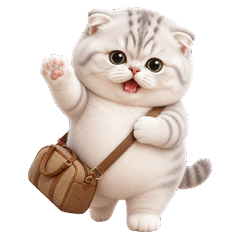 White Gray Chubby Cat(TWN)