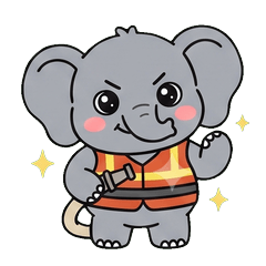 Moody Baby Elephant Firefighter