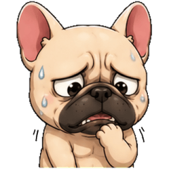 French Bulldog emoji (no text)