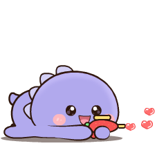 Purple Dino 2 : Effect stickers