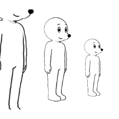 白い野人の日常スタンプ