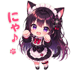 可愛貓耳女僕貼圖