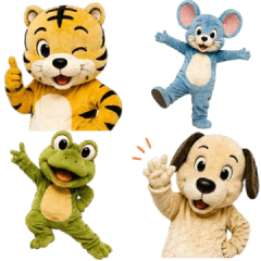 Retro mascot costume Sticker02