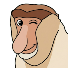 Cheerful Proboscis Monkey Stickers
