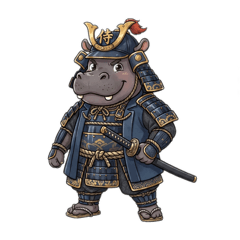 Traveling Hippo Samurai♪