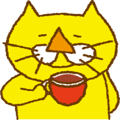 derpy yellow cat