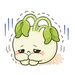 しょんぼり豆苗スタンプ
