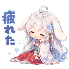 しょんぼり月ウサギスタンプ