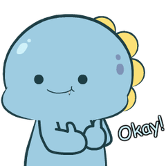 Chubby Blue Dino 2 : Effect stickers