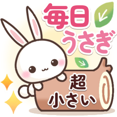 超小さい♡ず〜っと使えるうさぎのスタンプ