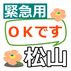 Emergency use[matsuyama]name Sticker