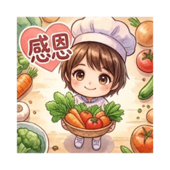 Little baby sunny girl cosplay 廚師