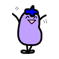 Always a cheerful eggplant