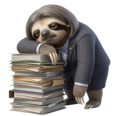 Mrs. Sloth working woman (no text)