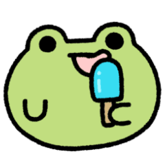 Animated! Cute Chubby Frog Summer