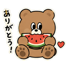 Yurukawa Bear's Watermelon Days