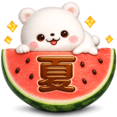 summer White bear 3d