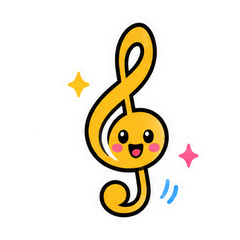 Lively Music Symbols Stickers