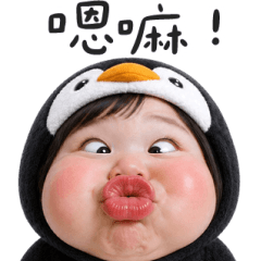 Jiayou Penguin's Faces Big Stickers
