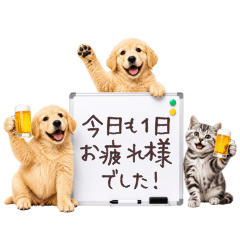 ゴールデン子犬★ず～っと毎日使う家族連絡