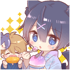 Boy of a black cat(Yukata)