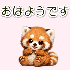 Baby Red Panda Polite Stickers