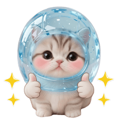 cute cat icecap sticker