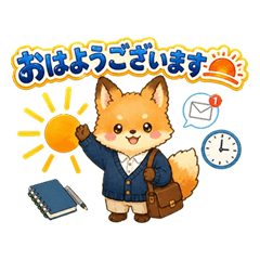 Kon-chan Work Stickers