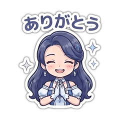 Blue Color Rep! Sparkly Idol Stickers