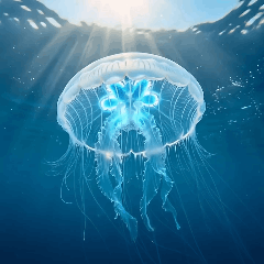 A soothing jellyfish card